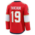 F.Panthers #19 Matthew Tkachuk Supporters Home Premium Jersey - Red Stitched American Hockey Jerseys