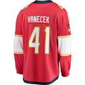 F.Panthers #41 Vitek Vanecek Supporters Home Breakaway Jersey - Red Stitched American Hockey Jerseys