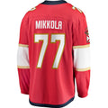 F.Panthers #77 Niko Mikkola Supporters Premier Breakaway Player Jersey - Red Stitched American Hockey Jerseys