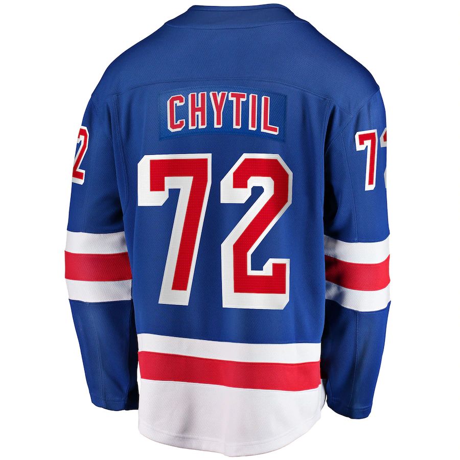 NY.Rangers #72 Filip Chytil Supporters Branded Home Breakaway Jersey Blue Blue Stitched American Hockey Jerseys
