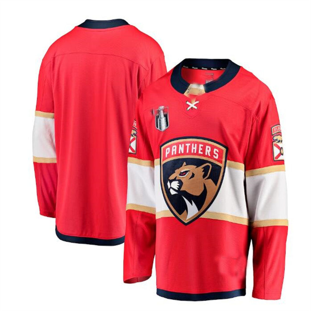 F.Panthers Supporters Branded 2023 Stanley Cup Final Home Breakaway Jersey - Red Stitched American Hockey Jerseys