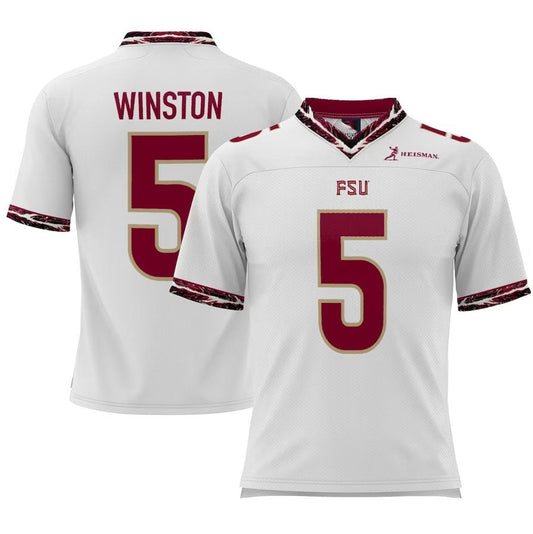 F.State Seminoles #5 Jameis Winston GameDay Greats Heisman Football Jersey ¨C White American College Jerseys