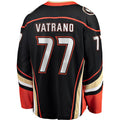 A.Ducks #77 Frank Vatrano Supporters Branded Home Breakaway Player Jersey Black Stitched American Hockey Jerseys
