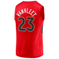 T.Raptors #23 Fred VanVleet Fanatics Branded  Fast Break Replica Player Jersey Red Icon Edition Stitched American Basketball Jersey