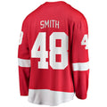 D.Red Wings #48 Givani Smith Supporters Branded Home Breakaway Player Jersey Red Stitched American Hockey Jerseys