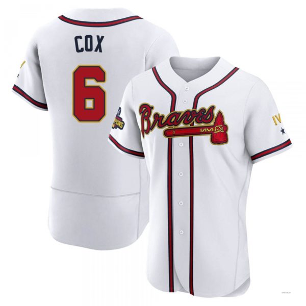 Atlanta Braves #6 Bobby Cox Gold White 2022 Program Jersey Stitches Baseball Jerseys