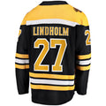 B.Bruins #27 Hampus Lindholm Supporters Branded Home Breakaway Player Jersey Black Stitched American Hockey Jerseys