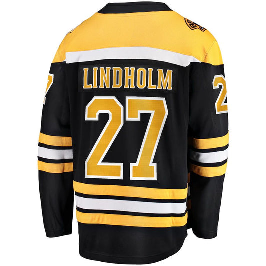 B.Bruins #27 Hampus Lindholm Fanatics Branded Home Breakaway Player Jersey Black Stitched American Hockey Jerseys