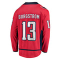 W.Capitals #13 Henrik Borgstrom Supporters Branded Home Breakaway Player Jersey Red Stitched American Hockey Jerseys