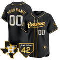 Custom Houston Astros 2024 Jackie Robinson Patch Vapor Premier Limited ¨C All Stitched Baseball Jersey
