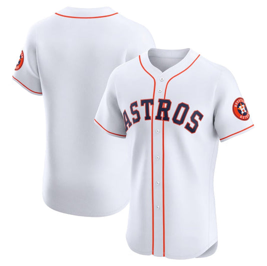 Houston Astros Home Elite Jersey - White Stitched Baseball Jersey