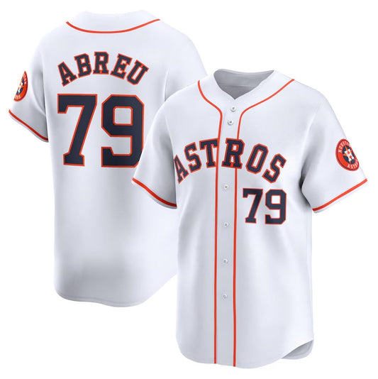Houston Astros #79 Jose Abreu Home Limited Player Jersey - White Stitched Baseball Jersey