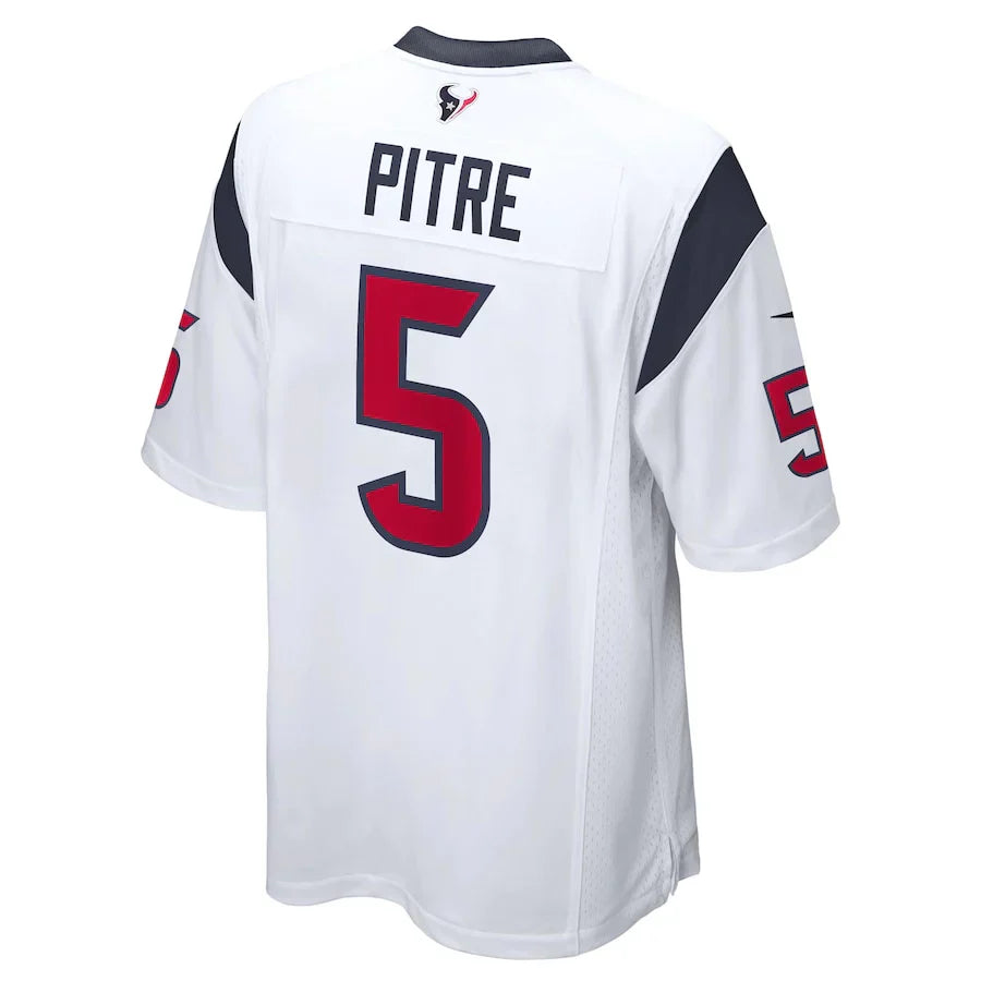 H.Texans #5 Jalen Pitre White Game Player Jersey Stitched American Football Jerseys