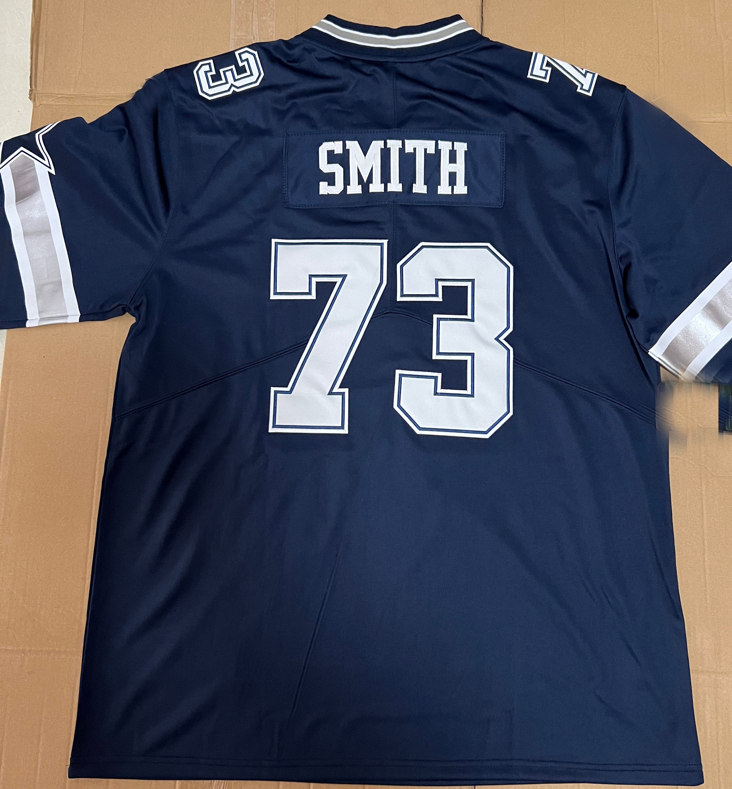 Tyler Smith Jerseys Navy D.Cowboys New Number 73  Football Jerseys