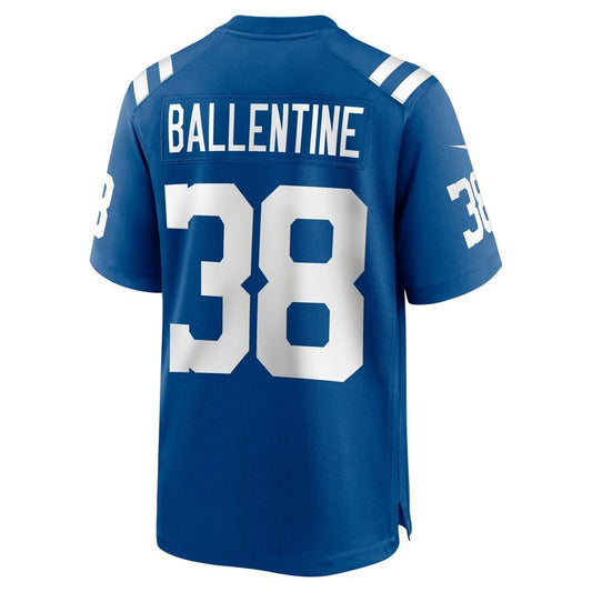 IN.Colts #38 Corey Ballentine Royal Team Game Stitched American Football Jerseys