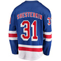 NY.Rangers #31 Igor Shesterkin Supporters Branded Home Breakaway Player Jersey Blue Stitched American Hockey Jerseys