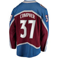 C.Avalanche #37 J.T. Compher Supporters Branded Home Breakaway Player Jersey Burgundy Stitched American Hockey Jerseys