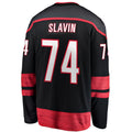 C.Hurricanes #74 Jaccob Slavin Supporters Branded Home Breakaway Player Jersey Black Stitched American Hockey Jerseys