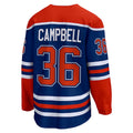 E.Oilers #36 Jack Campbell Supporters Branded Home Breakaway Player Jersey  Royal Stitched American Hockey Jerseys