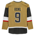 V.Golden Knights #9 Jack Eichel Supporters Authentic Autographed Alternate Breakaway Jersey Gold Stitched American Hockey Jerseys
