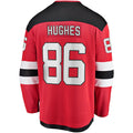 NJ.Devils #86 Jack Hughes Fanatics Branded Home Premier Breakaway Player Jersey  Red Stitched American Hockey Jerseys
