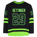 D.Stars #29 Jake Oettinger Supporters Authentic Autographed Alternate Supporters Breakaway Jersey Stitched American Hockey Jerseys