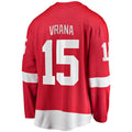 D.Red Wings #15 Jakub Vrana Supporters Branded 2017-18 Home Breakaway Replica Jersey Red Stitched American Hockey Jerseys