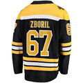 B.Bruins #67 Jakub Zboril Supporters Branded Home Breakaway Player Jersey Black Stitched American Hockey Jerseys