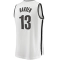 B.Nets #13 James Harden Fanatics Branded 2020-21 Fast Break Replica Jersey Association Edition White Stitched American Basketball Jersey