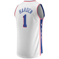 PH.76ers #1 James Harden Fanatics Branded Fast Break Replica Jersey Association Edition White Stitched American Basketball Jersey