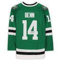 D.Stars #14 Jamie Benn Supporters Authentic Autographed  Jersey Kelly Green Stitched American Hockey Jerseys