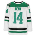 D.Stars #14 Jamie Benn Supporters Authentic Autographed  Jersey White Stitched American Hockey Jerseys