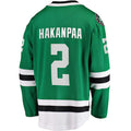 D.Stars #2 Jani Hakanpaa Supporters Branded Home Breakaway Player Jersey Kelly Green Stitched American Hockey Jerseys