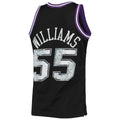 S.Kings #55 Jason Williams Mitchell & Ness 1996-97 Hardwood Classics  75th Anniversary Diamond Swingman Jersey Black Stitched American Basketball Jersey