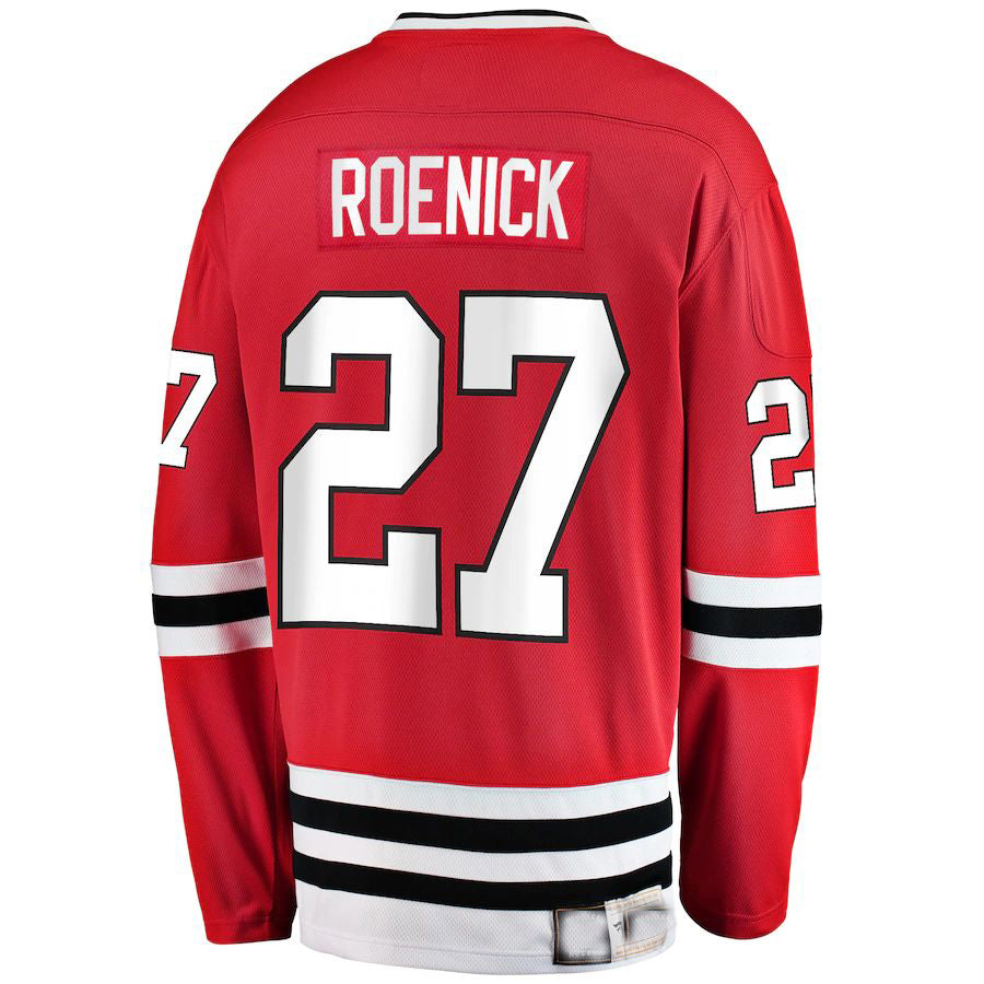 C.Blackhawks #27 Jeremy Roenick Supporters Branded Premier Breakaway Retired Player Jersey Red Stitched American Hockey Jerseys