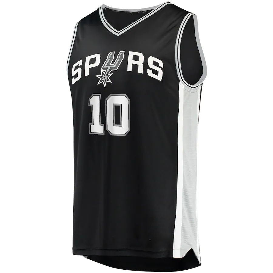 S.Antonio Spurs #10 Jeremy Sochan Fanatics Branded 2022 Draft First Round Pick Fast Break Replica Jersey Icon Edition Black Stitched American Basketball Jersey
