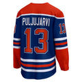 E.Oilers #13 Jesse Puljujarvi Supporters Branded Home Breakaway Player Jersey Royal Stitched American Hockey Jerseys