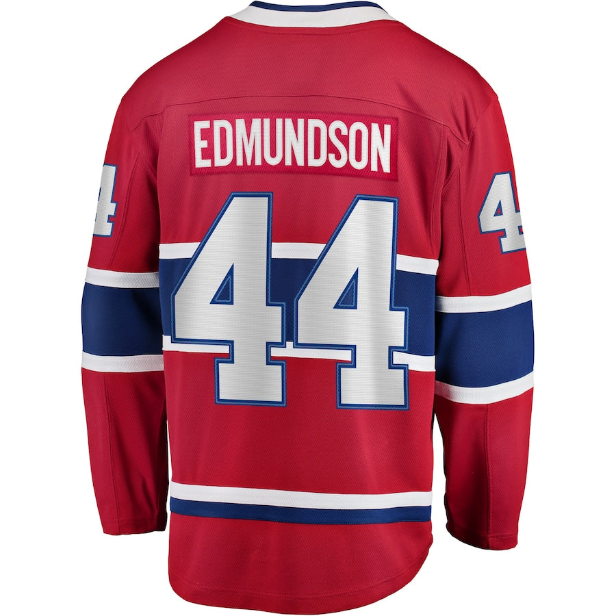 M.Canadiens #44 Joel Edmundson Supporters Branded Breakaway Player Jersey Red Stitched American Hockey Jerseys