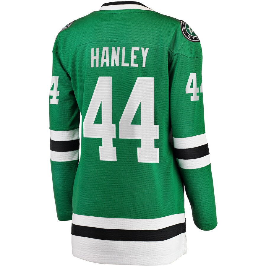 D.Stars #44 Joel Hanley Supporters Branded Home Breakaway Player Jersey  Kelly Green Stitched American Hockey Jerseys