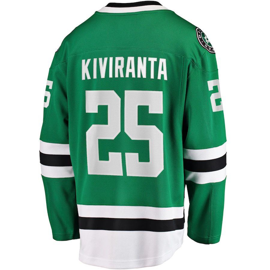 D.Stars #25 Joel Kiviranta Supporters Branded Home Breakaway Jersey Kelly Green Stitched American Hockey Jerseys