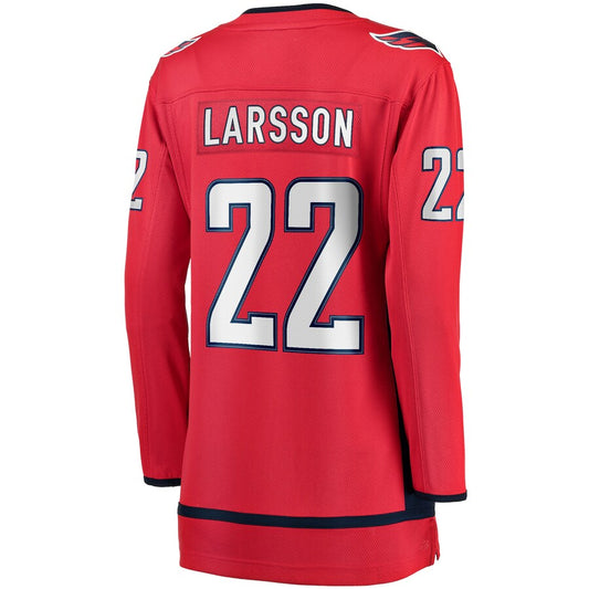 W.Capitals #22 Johan Larsson Fanatics Branded Home Breakaway Player Jersey  Red Stitched American Hockey Jerseys