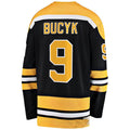 B.Bruins #9 John Bucyk Supporters Branded Premier Breakaway Retired Player Jersey Black Stitched American Hockey Jerseys