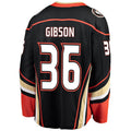 A.Ducks #36 John Gibson Supporters Branded Breakaway Player Jersey Black Stitched American Hockey Jerseys