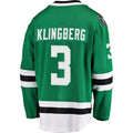 D.Stars #3 John Klingberg Supporters Branded Breakaway Jersey Kelly Green Stitched American Hockey Jerseys
