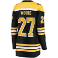 B.Bruins #27 John Moore Supporters Branded Home Breakaway Player Jersey Black Stitched American Hockey Jerseys