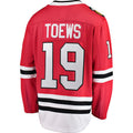 C.Blackhawks #19 Jonathan Toews Supporters Branded Breakaway Player Jersey Red Stitched American Hockey Jerseys