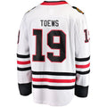 C.Blackhawks #19 Jonathan Toews Supporters Branded Breakaway Player Jersey White Stitched American Hockey Jerseys