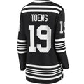 C.Blackhawks #19 Jonathan Toews Supporters Branded Alternate 2019-20 Premier Breakaway Player Jersey Black Stitched American Hockey Jerseys