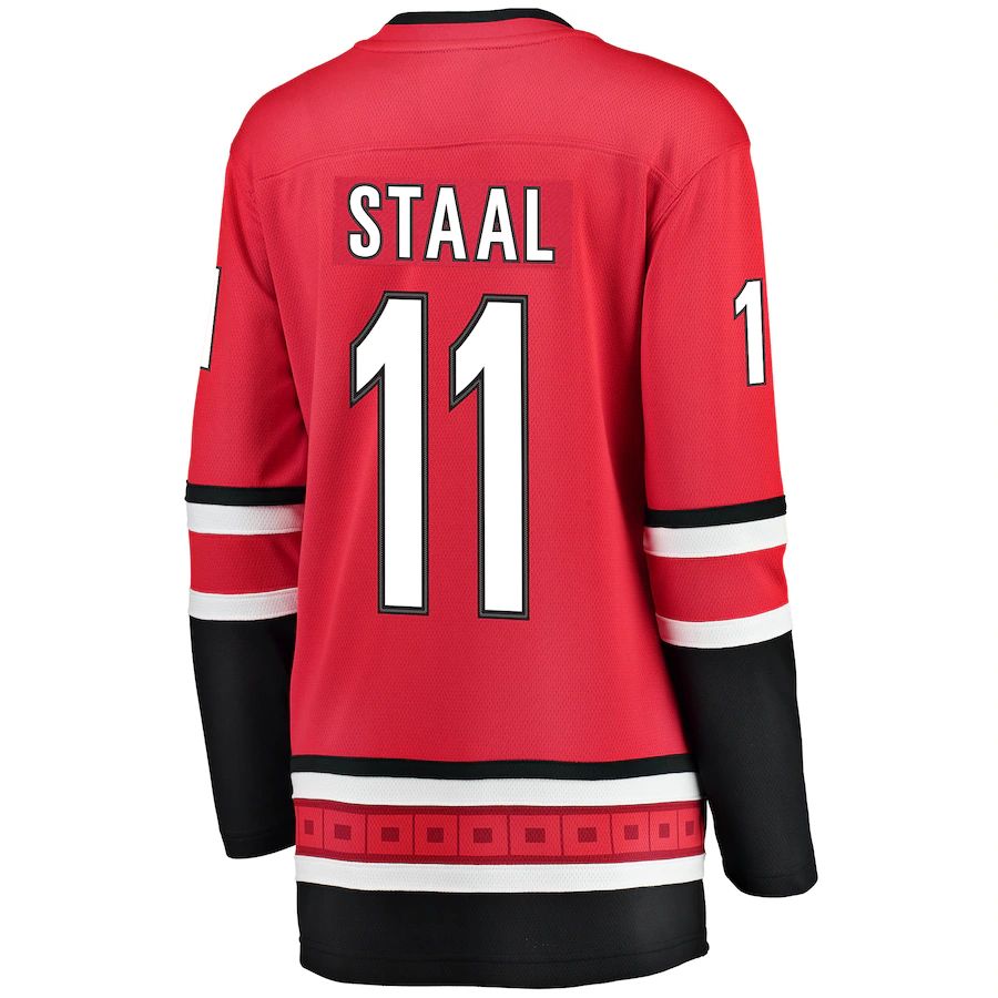 C.Hurricanes #11 Jordan Staal Supporters Branded Home Breakaway Player Jersey Red Stitched American Hockey Jerseys