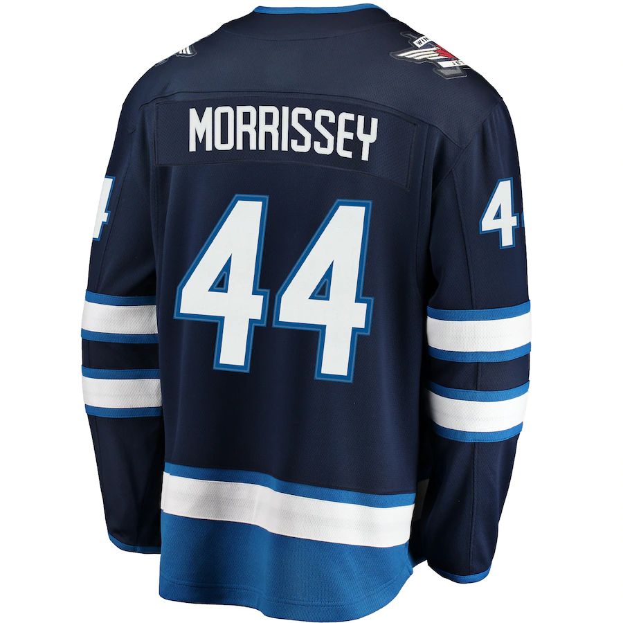 W.Jets #44 Josh Morrissey Supporters Branded Breakaway Replica Jersey  Navy Stitched American Hockey Jerseys